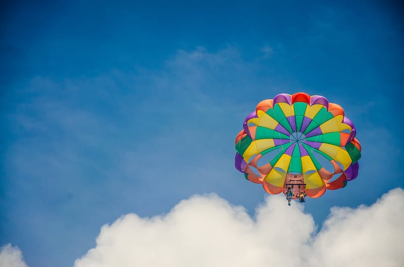 Skydiving over Dubai